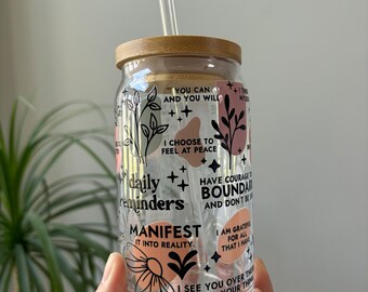 Daily Reminders (Clean Version) 16 oz Glass Can
