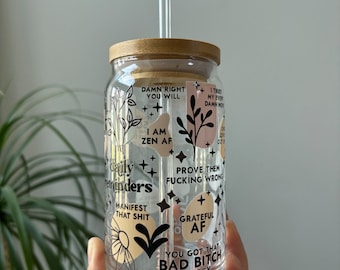 Daily Reminders (Vulgar Version) 16 oz Glass Can