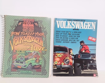 Lot of 2,Vintage VolkswageRefn, Repair & Care, Manual and Book