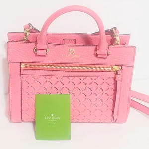 Kate Spade NY Lane Romy Pink Leather Purse Shoulder Strap, Great Shape Litely Used