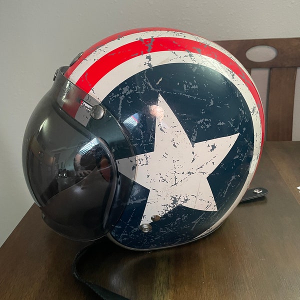 Stars and Stripes Motorcycle Helmet - Medium DOT