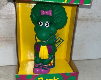 Nostalgic Retro Barney Toy - Baby Bop Savings Bank - PBS Kids Collectible