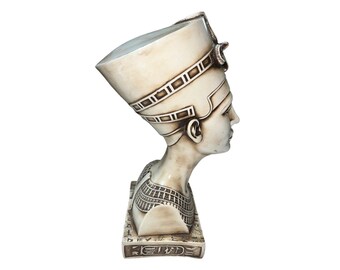 Koningin Nefertiti buste standbeeld, 23 cm, Nefertiti buste sculptuur, Egyptisch beeld, woondecoratie (goud