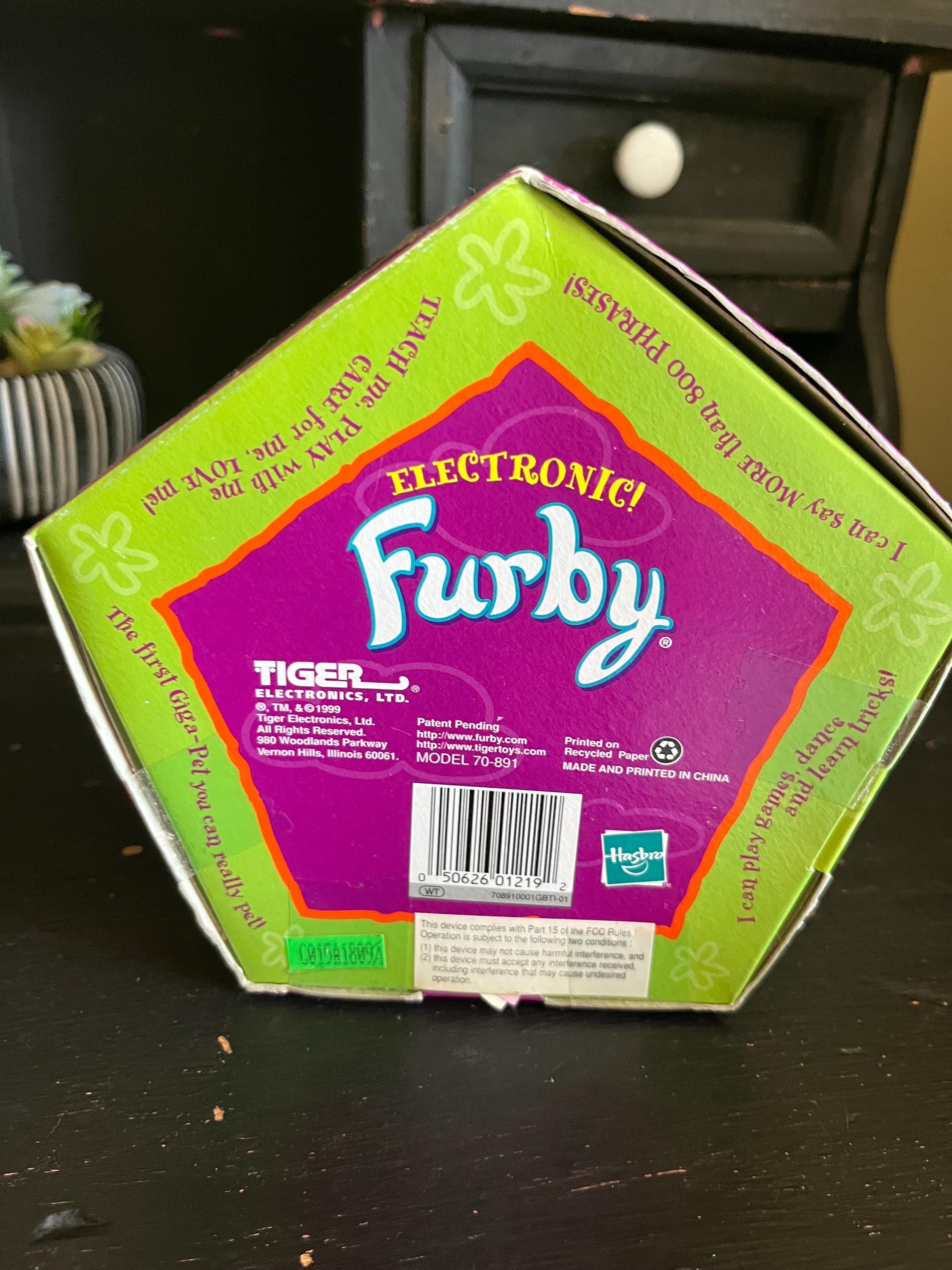 Vintage 1999 Furby Auto Racing Black and White Checker Board