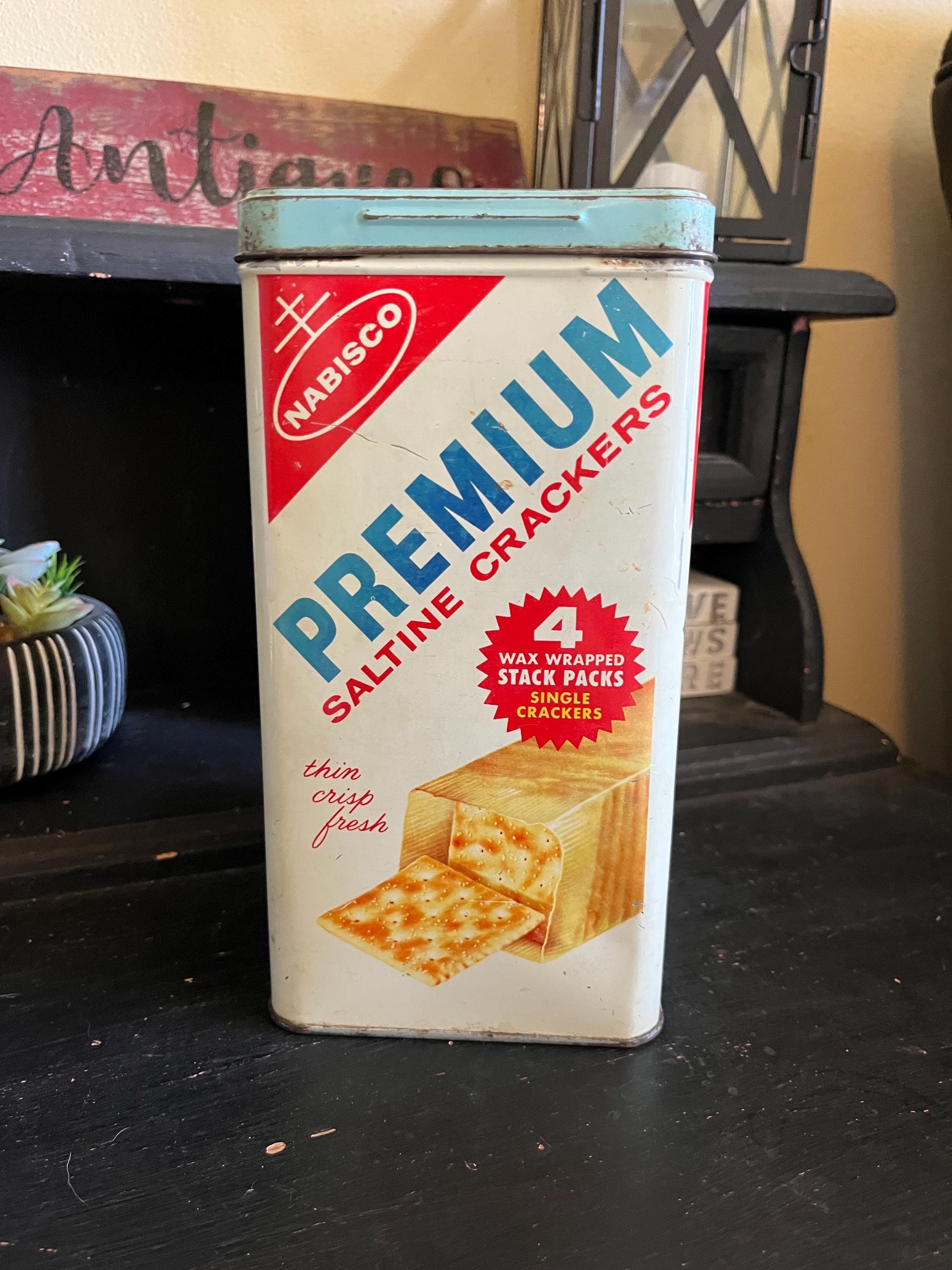 Vintage Nabisco Cracker Tin, 1960s Bilingual Premium Saltine - Etsy