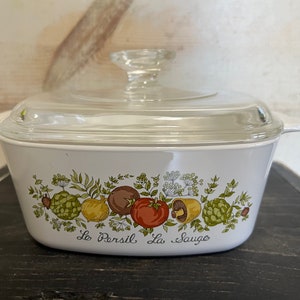 Rare Vintage Corning Ware Spice of Life - Le Persil La Sauge 12 - A-1 1/2 b with Lid p-7-c MINT