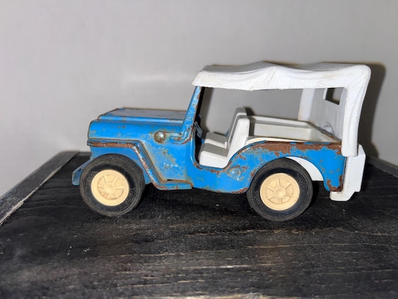 Vintage 1960s Tonka Blue Jeep Dispatcher: Pressed Steel Toy Car - Etsy