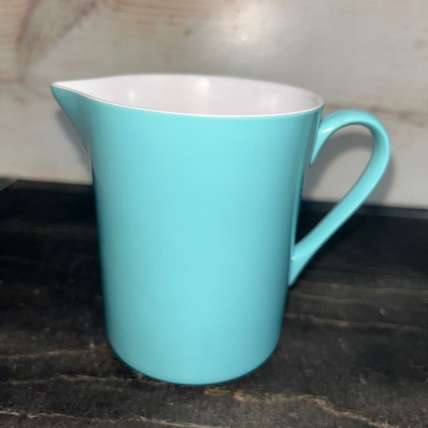 Vintage 1960s Oneida Deluxe Turquoise Blue Creamer #3220  Melamine Melmac Creamer Mid Century