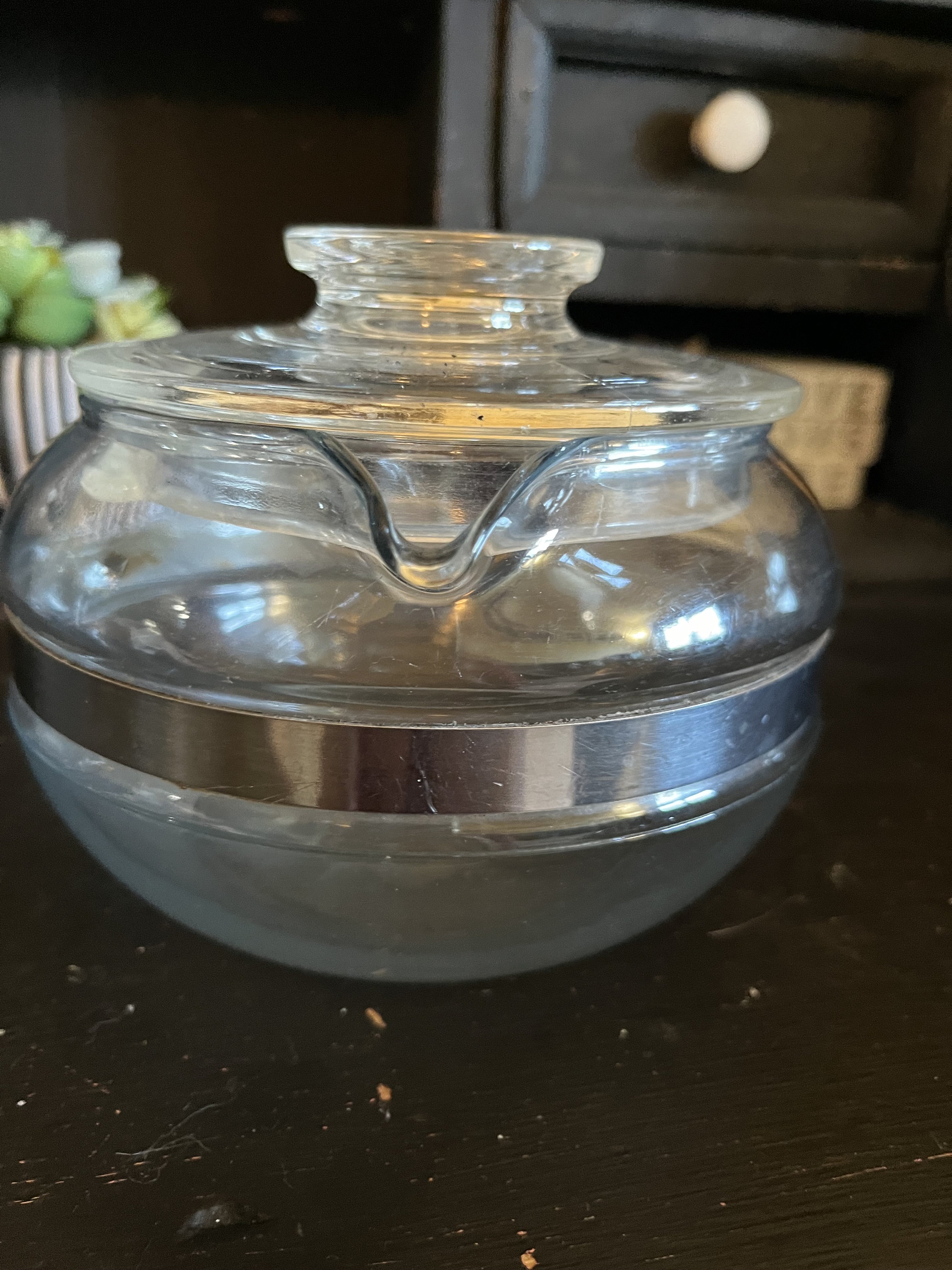 Vintage 1950's 6 Cup Glass Pyrex Tea Pot/kettle 8446- Glass