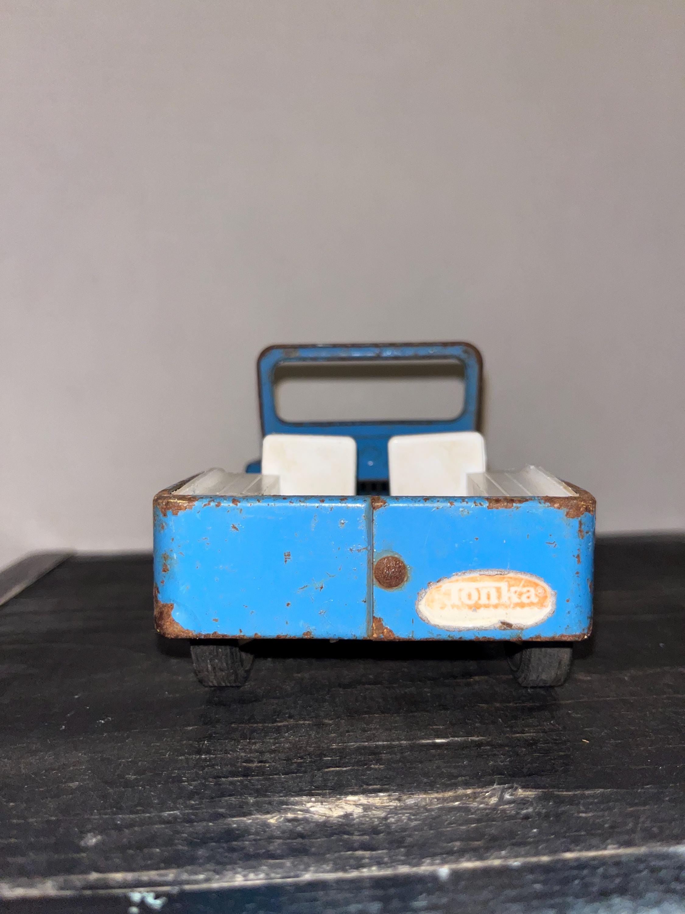 Vintage 1960s Tonka Blue Jeep Dispatcher With Fold-down