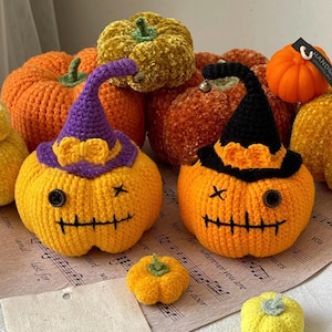 Crochet Pumpkin Halloween PDF Pattern, Cozy Stuffed Pumpkin Crochet Decoration, How to Crochet Stuffed Pumpkin for Halloween