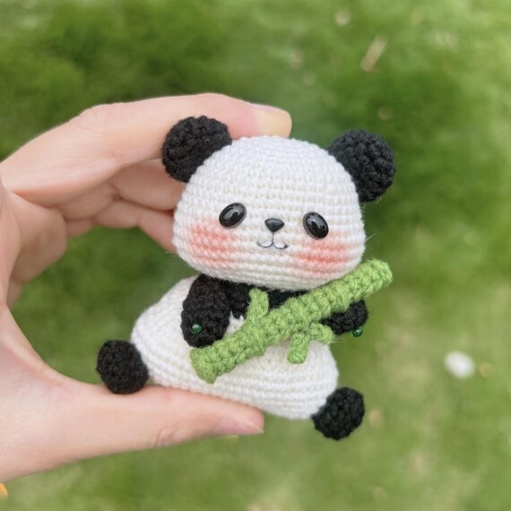 Crochet Panda Bamboo PDF Pattern, Crochet Cute Panda Amigurumi Tutorial, Panda Plushie Easy Crochet Pattern, Cute Animal Crochet Amigurumi