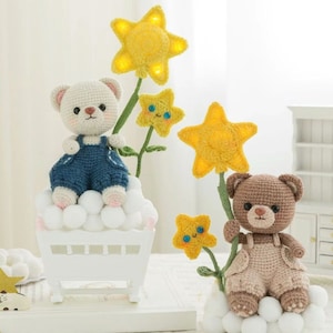 Orsacchiotto da sogno modello PDF all'uncinetto, orsacchiotto all'uncinetto Amigurumi modello PDF, animale carino all'uncinetto, senza cartamodello, regalo animale all'uncinetto