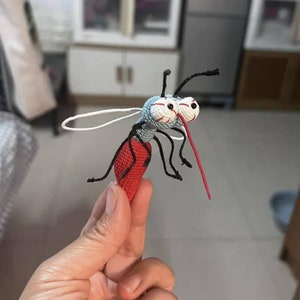 Modello di zanzara divertente all'uncinetto, modello all'uncinetto senza cuciture, modello PDF all'uncinetto, modello PDF amigurumi zanzara all'uncinetto, regalo animale all'uncinetto