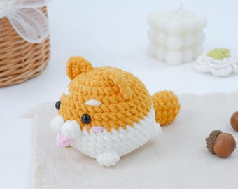 柴犬のあみぐるみ編み図 / かぎ針編み パターン PDFパターン 和犬