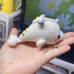 Mini Dolphin Crochet PDF Pattern, Crochet Dolphin Keychain Amigurumi Tutorial, Crochet Cute Small Animal Plushie, Baby Shark Crochet Pattern