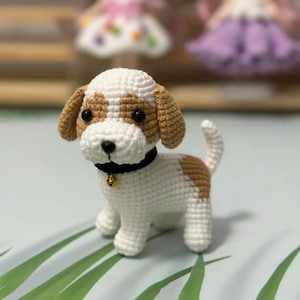 Mini Dog Crochet PDF Pattern, Step by Step Crochet Cute Dog Amigurumi, Easy Crochet Mini Puppy Bag Charm