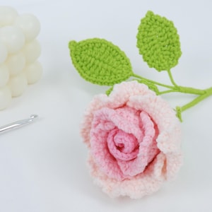 バラの花のかぎ針編みPDFパターン、初心者向けかぎ針編みの花のパターン、花束のかぎ針編みのローゼルのパターン、母の日ギフト
