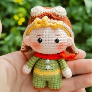 Crochet Mini The Little Prince Keychain PDF Pattern, How to Crochet Little Prince Amigurumi Doll Tutorial, Crochet Cute Doll Keychain