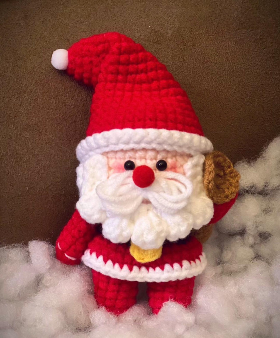 Crochet Mini Santa Claus Keychain PDF Pattern, Christmas Tree