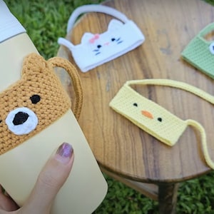 Patrón de crochet para 4 animales, adorable soporte para animales, patrón de amigurumi en PDF (inglés)