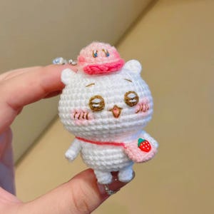 Crochet Mini Cute Bear Keychain PDF Pattern, Crochet Adorable Bear Amigurumi Pattern, Crochet Cute Animal Gift, Handmade Keychain Pattern