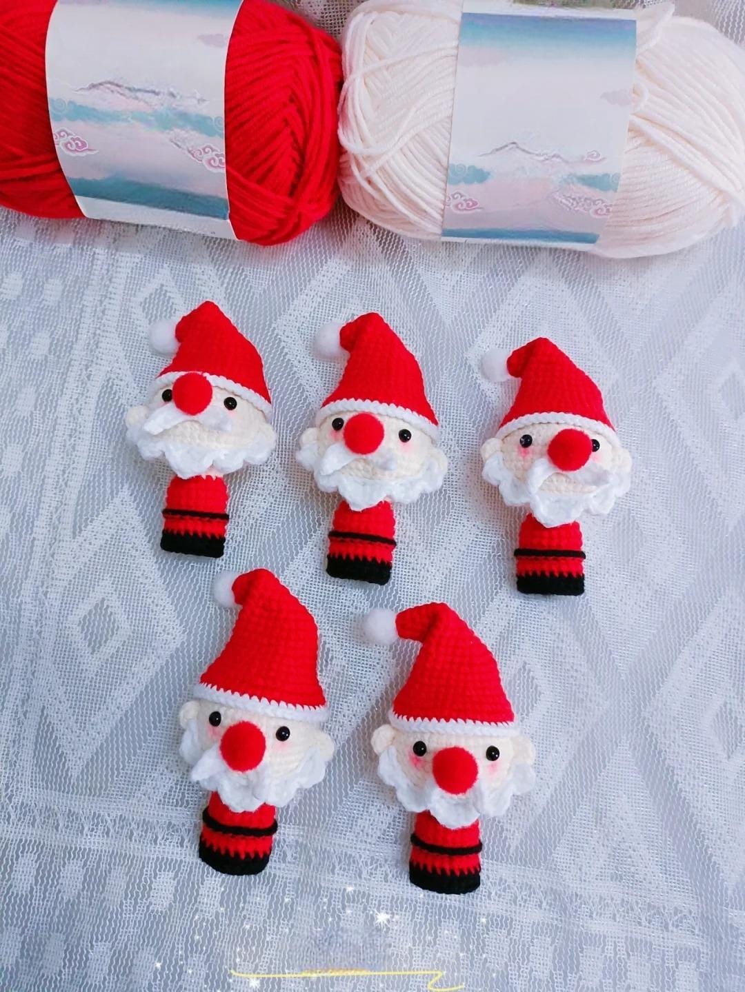 Crochet Santa Finger Puppet PDF Pattern - Fun Holiday Play Toy for Kids ...