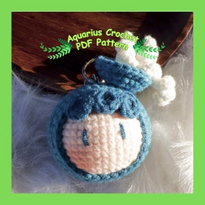 Wzór szydełkowy znaku zodiaku Wodnik, 12 wzorów szydełkowych znaku zodiaku, wzór PDF Amigurumi angielski, wzór szydełkowy w języku angielskim