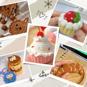 Cakes Crochet PDF Pattern, Crochet Cute Cakes Amigurumi PDF Pattern, No-sew Crochet Pattern,Types Of Cakes Crochet, Crochet Farm Animal Gift