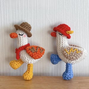 Crochet Cute Goose Keychain PDF Pattern, Crochet Goose Amigurumi English Pattern, Farm Animal Crochet Pattern, Cute Hanger Crochet DIY