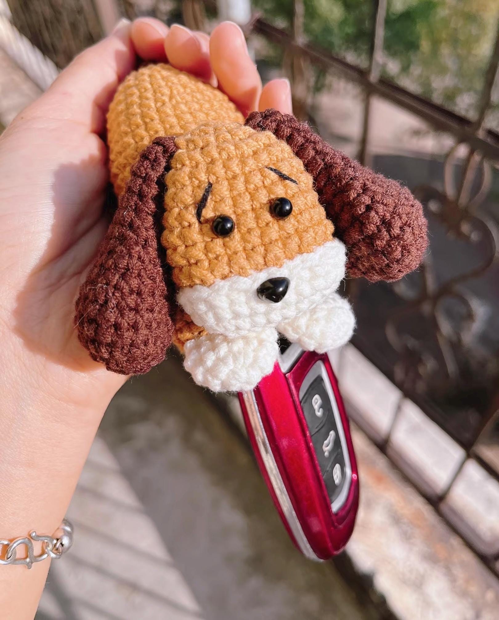 Crochet Keychain Dog Greyhound Crochet Pattern (Italian Greyhound