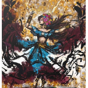 Baile de la Flor Caribeña - Essence of Puerto Rican Festivity Satin Posters (210gsm)