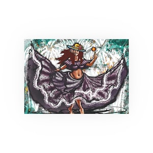Poster Print, Boricua Bomba and Salsa Dancer Wall Art, Cultural Artwork, Latinx Home Decor, Dance Studio Decoration, Puerto Rican Dance Gift