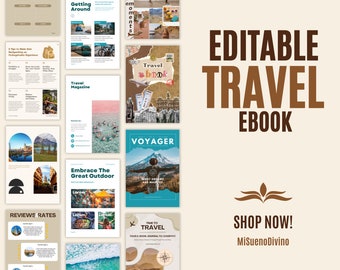3 Template Travel | EBook Templates for Canva, Blogger Templates, eBook Templates, Digital and Printable, Influencer Book