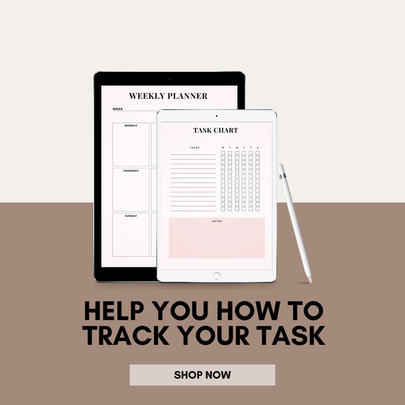 Etsy Digital Planner | Undated | Daily Task Tracker - Etsy
