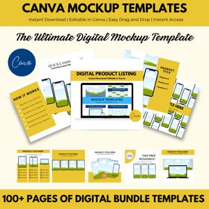 Canva Mockup Templates | Etsy Listing Mockups Bundle (Digital Download)