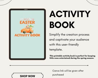 Easter Activity Book for Kids | Printable Coloring Pages | Puzzles & Games |  Fun Spring Holiday Activity