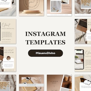 55 Editable Instagram Template | Social Media Manager Posts |