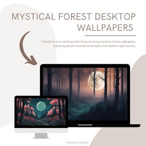 Fondos de pantalla de Bosque Místico: Escenas nocturnas a la luz de la luna (Descarga digital)