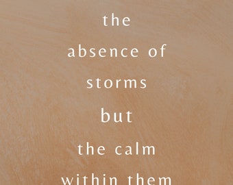 Calm Amidst Storms