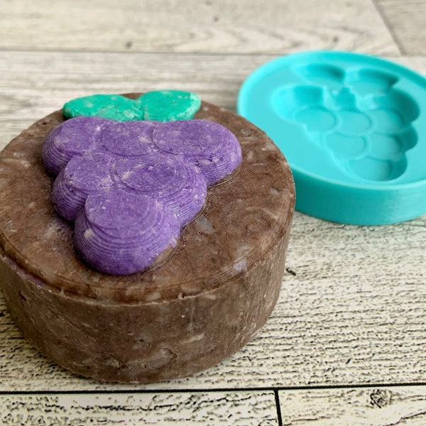 Grapes Shampoo Bar Press Insert | Shampoo Bar Hand Press | Syndet Bar | Shower Steamer | Bath Bomb | Solid Shampoo | Hand Press Mold 3D