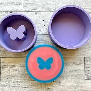 Two-Pour Silicone Soap Mold | Embed Soap Mold | Melt and Pour Silicone Mold | Conditioner Bar Mold | Lotion Bar | Balm Bar | Butterfly Mold