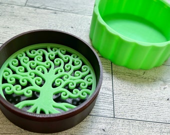 Reisshampoohouder | Zeephouder voor op reis | Levensboom zeepbakje | Zeepdoosje voor op reis | Zeepbakje afgieten | Cadeau voor reizigers