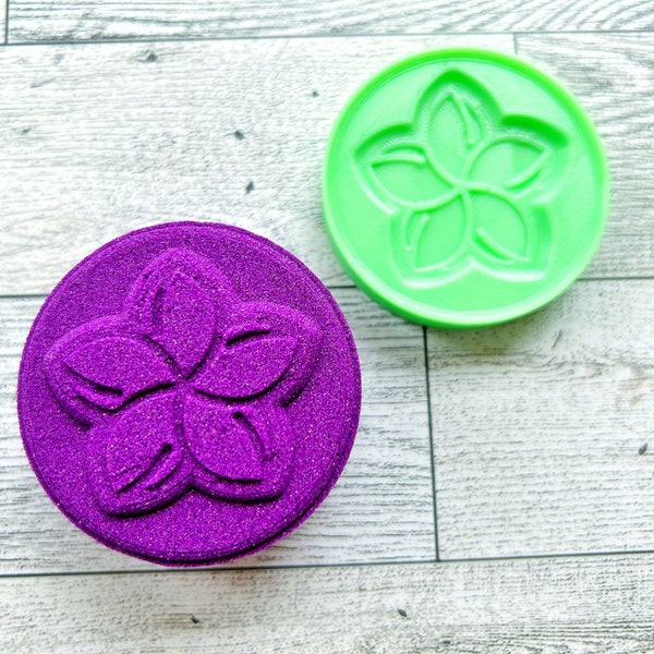 Flower 2 Shampoo Bar Insert | Shampoo Bar | Syndet Bar | Shower Steamer | Bath Bomb Press | Love | Solid Shampoo | Hand Press Mold 3D