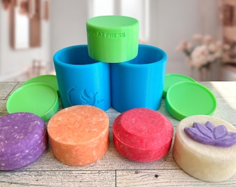 Two-Bar Shampoo Bar Mold | Shampoo Bar Hand Press | Multi Shower Steamer Mold | Multi Bath Bomb Press