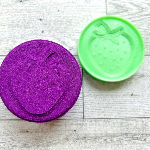 Strawberry Shampoo Bar Insert | Shampoo Bar | Syndet Bar | Shower Steamer | Bath Bomb Press | Shower Bomb Mold | Shower Melt Mold