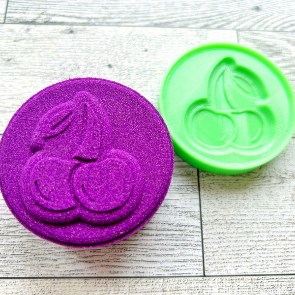 Cherry Shampoo Bar Insert | Shampoo Bar | Syndet Bar | Shower Steamer | Bath Bomb Press | Love | Solid Shampoo | Hand Press Mold 3D