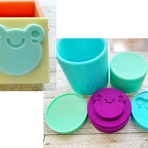 Silicone and 3d Printed Mold Set | Solid Shampoo Bar Mold | Solid Conditioner Bar Mold | Silicone Mold | Shampoo Bar Press | Frog