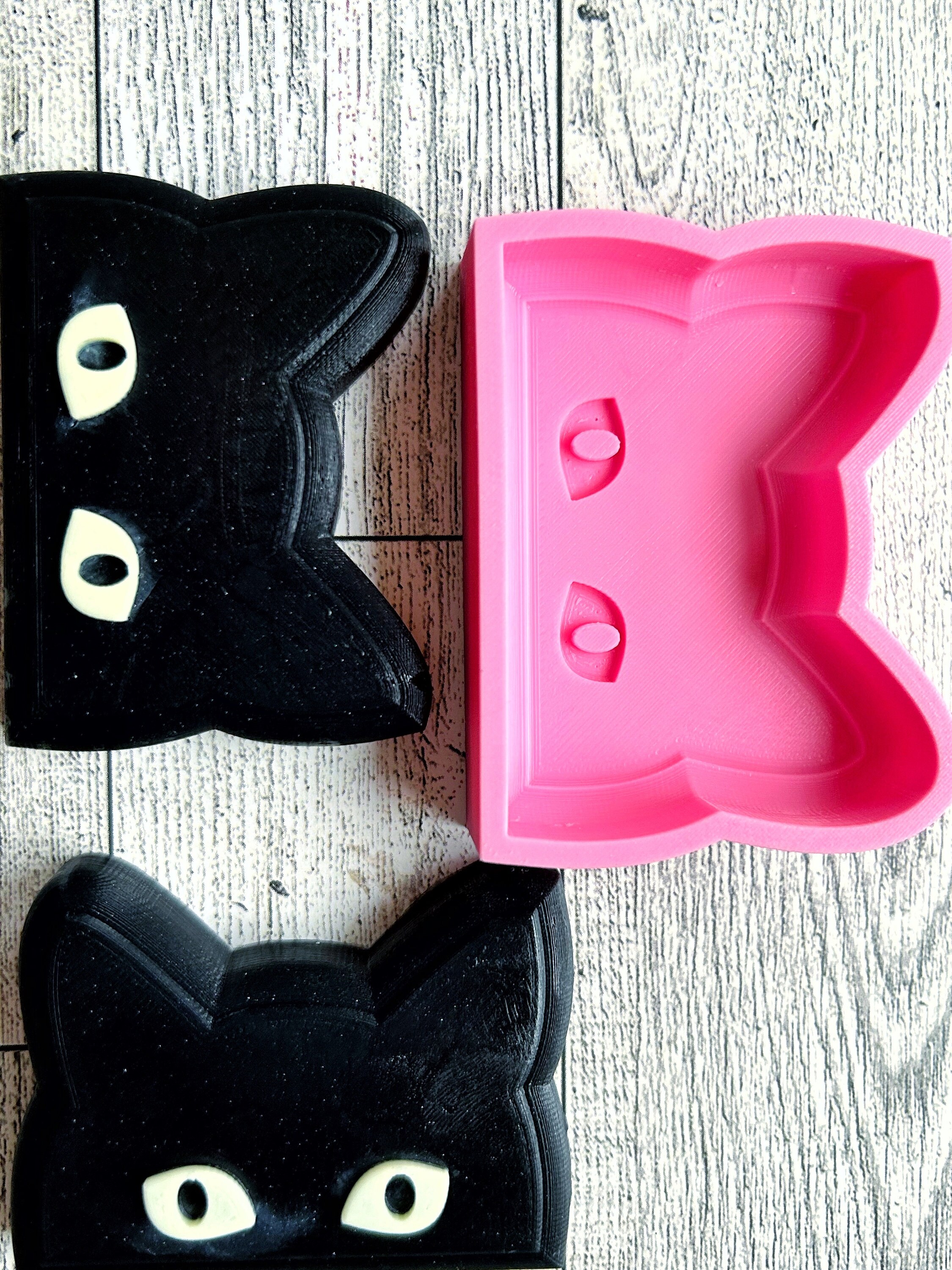 Mold Embed Cat Silicone Mold | Soap Embed Mold | Wax Mold | Candy Mold | Chocolate ...