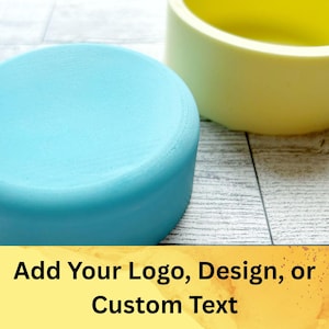 Custom Round Soap Mold | Add Your Logo | Personalized Soap Mold | Custom Silicone Soap Mold | 5 Ounce Soap Bar Mold